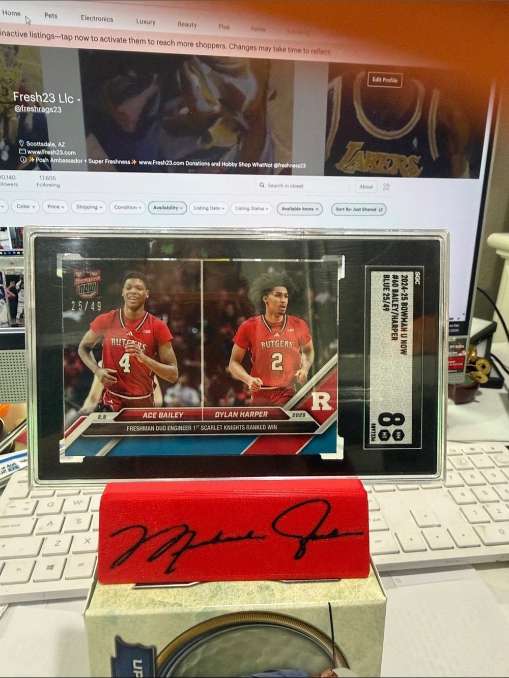 Dylan Harper / Ace Bailey - Bowmans Now RC - /49 - SGC 8